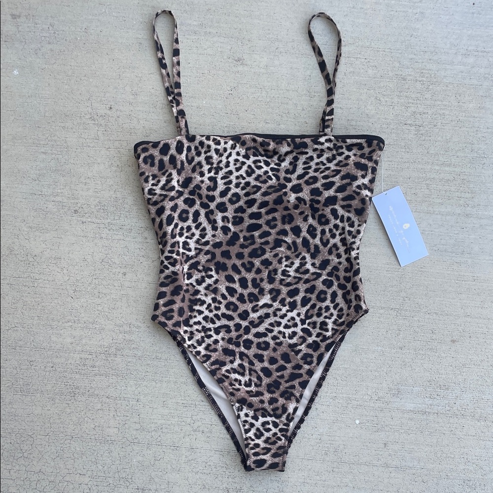 Spiritual Gangster Leopard Print One-Piece Swimsuit